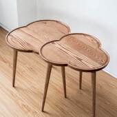 实木欧云朵茶几北简约沙小发边桌型户客厅tb 67381边几创意阳台床