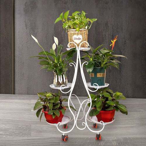 多层花架铁艺室内省阳台置物盆架空间多LAJ功能落地绿架萝花花架