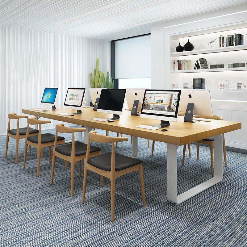 loft实木会桌电脑桌长约桌子简87872812现代洽谈办公桌作工台议桌