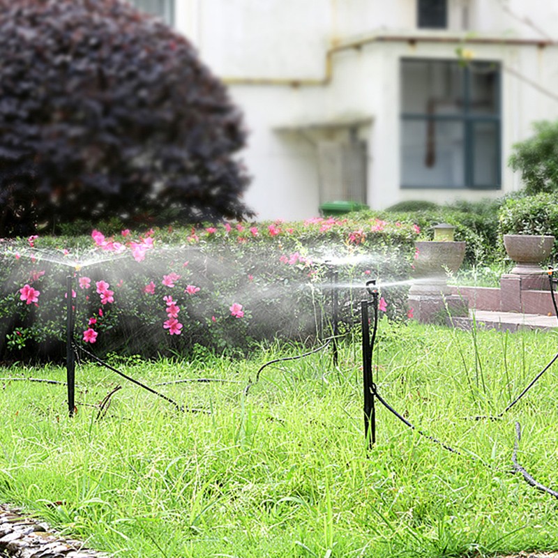 20公分地插微喷头果园苗木雾化旋转喷头洒水灌溉喷头塑料插杆喷灌