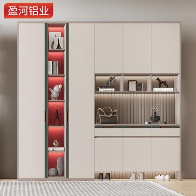 轻简铝合金奢鞋柜家用门口全VCU铝玄关 柜约整体隔断到顶客厅入户
