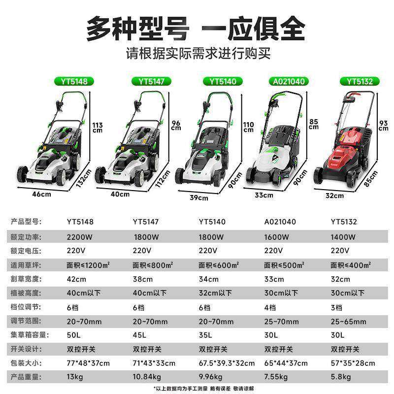 打YAT亚特手推草坪车电动割机无品牌/草家用园林多功能式大功率草