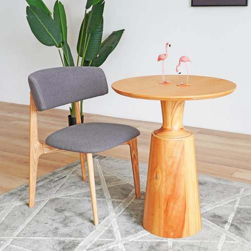 北欧轻奢休C641实木软店包啡靠背餐椅酒店闲餐厅咖厅奶茶家用民宿