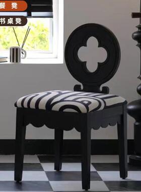 餐椅餐侘寂餐椅轻奢妆椅现代简约实木靠背化风桌JTO椅子