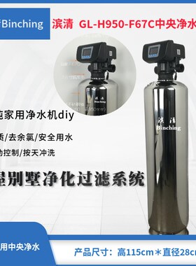 滨清 2吨中央净水器 H950不锈钢桶+润新F67C全自动型净水机 diy