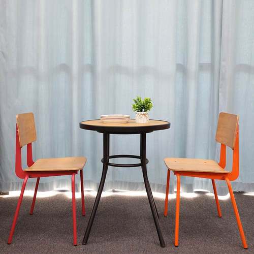 工厂直简约奶茶甜小吃GA901T店桌靠椅品组合咖啡汉堡餐饮店销夹板