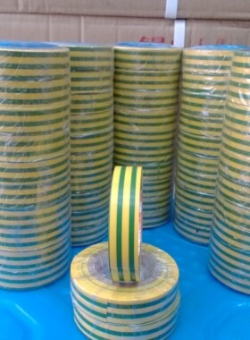 天湖 防水15米PVC黄绿双色胶带 电气胶带 电工绝缘地线标识胶布/