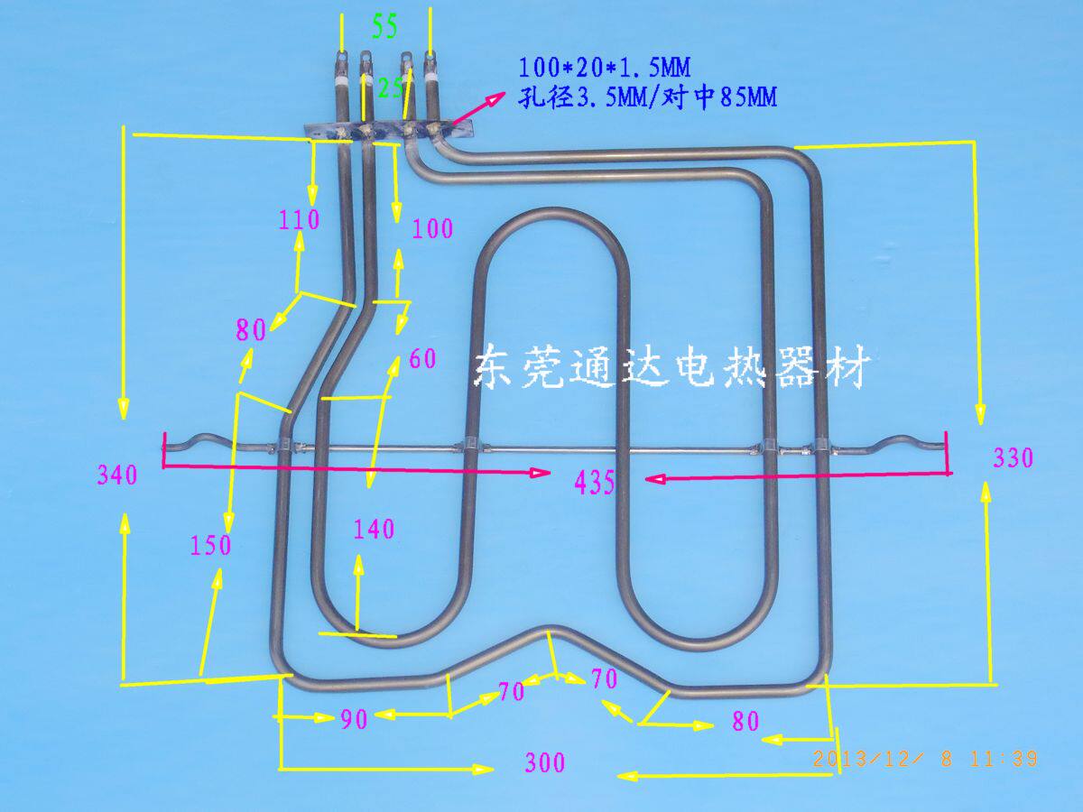 家庭电热箱/电烤炉加热管/发热管/电热管/二组220V/2000W