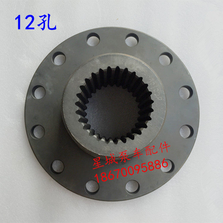 三一05年以前老式泵车铁壳分动箱 连接盘12孔 泵车配件分动箱配件