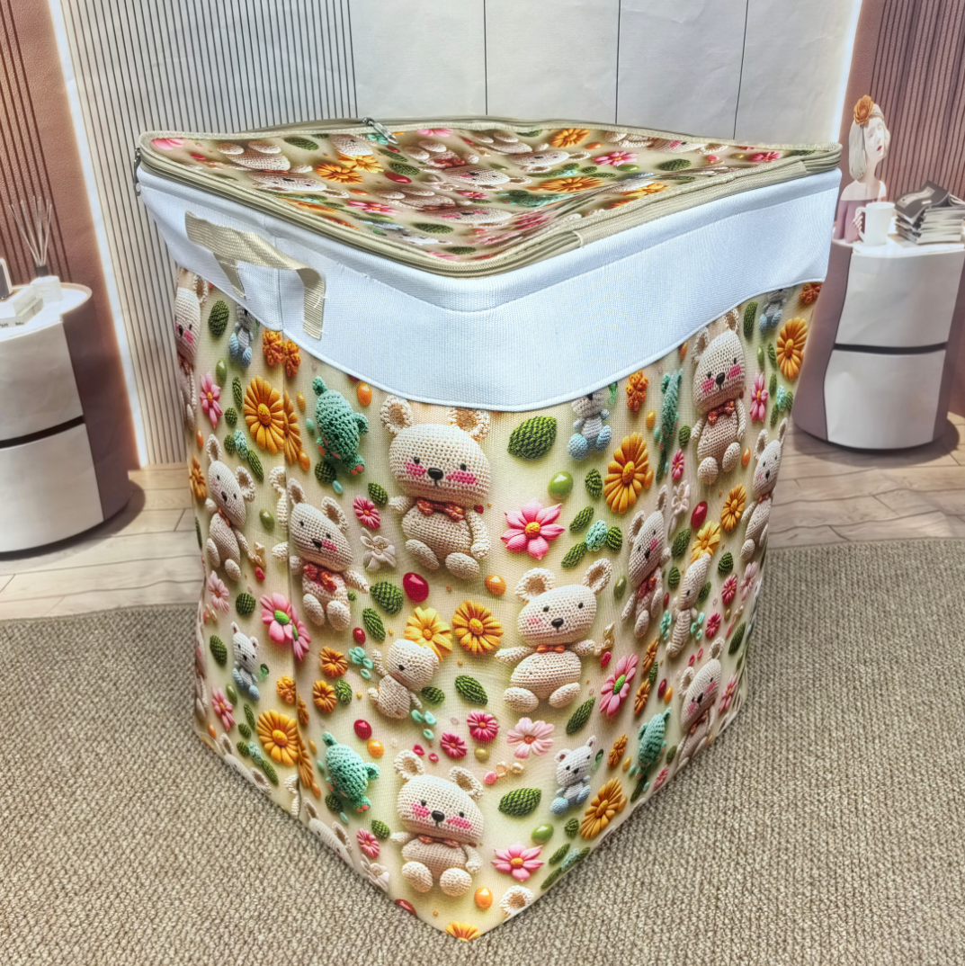 大容量衣物被子收纳袋印花居家宿舍车载搬家用可折叠收纳箱脏衣篓