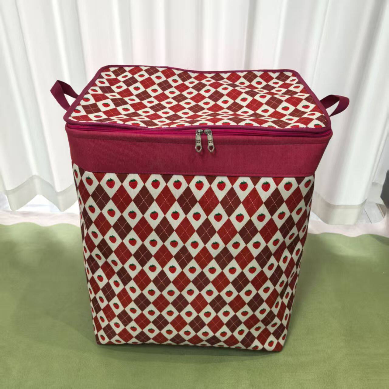 家用拉链收纳箱带钢圈带盖收纳袋整理箱防潮搬家折叠整理箱帆布,收纳整理,收纳箱,淘宝优惠券,粉丝福利购,淘宝优惠卷