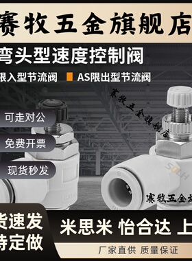 控制调速节流阀AS1201F/2201F/AS1211F/2211F气动速度控制调节阀