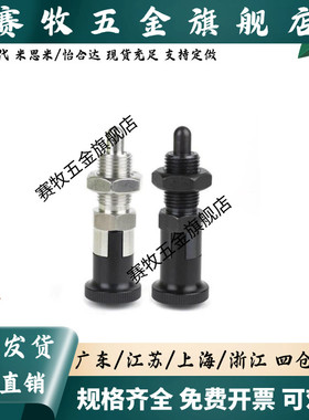 ZAG31/41自锁分度销ZAG32/42-M5/6/8A/10/12A/16A球面型 旋钮柱塞