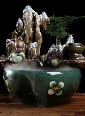 陶瓷桌面摆件工艺品新中式风创意复古办公室陶瓷送礼陶瓷摆件