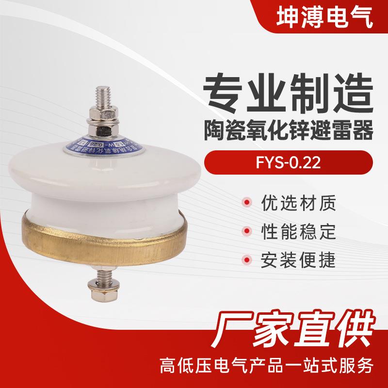 避雷器FYS-0.22陶瓷避雷器 避雷器 氧化锌避雷器陶瓷防雷保护器 - 封面