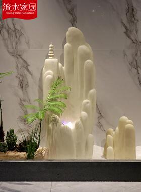 新中式流水喷泉假山造景摆件庭院花园别墅室内景观设计客厅加湿器