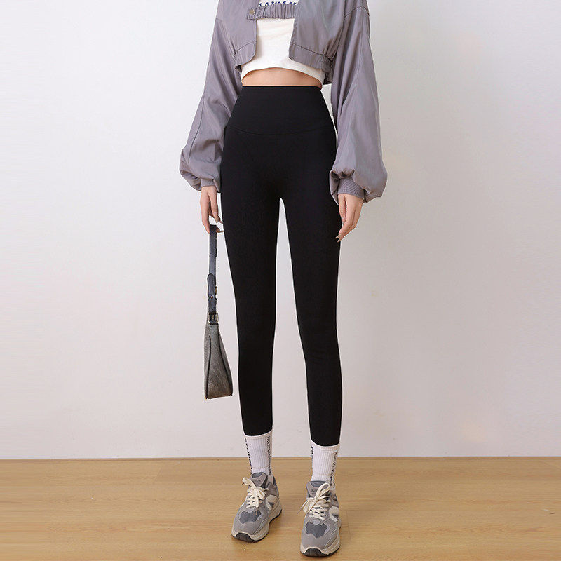 鲨鱼裤女外穿冬季加绒加厚2025新款八分小个子打底裤九分瑜伽紧身
