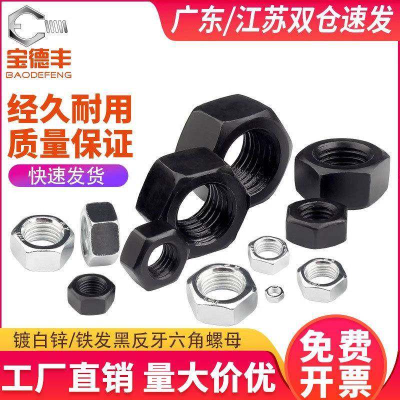 8.8级反牙六角螺母反丝螺帽螺栓帽螺丝帽 M10M12M14M16M18M20M24,五金/工具,螺母,淘宝优惠券,粉丝福利购,淘宝优惠卷
