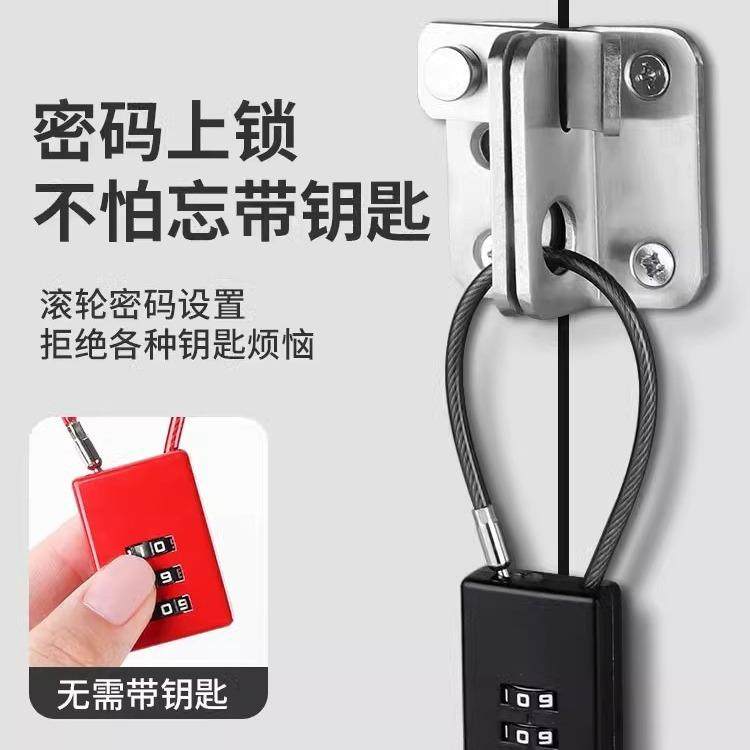 密码锁挂锁小型储物柜行李箱钢丝宿舍柜子锁头小锁带钥匙头盔柜门