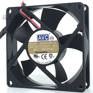12V CPU散热风 原装 线 3线 0.21A 8cm 8020 AVC 031 DA08020B12L