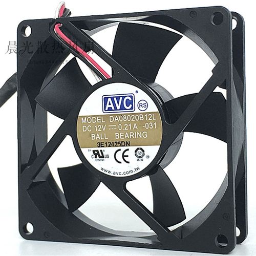 DA08020B12L-031 原装 AVC 8020 8cm 12V 0.21A 3线 线 CPU散热风