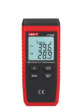 优利德UT320D双通道热电偶测温仪高精度点温仪测温表UT-320D