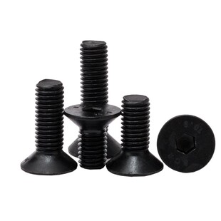 10.9级黑沉头内六角螺丝平头螺钉平杯螺栓M2 GB70.3 M20平机7991