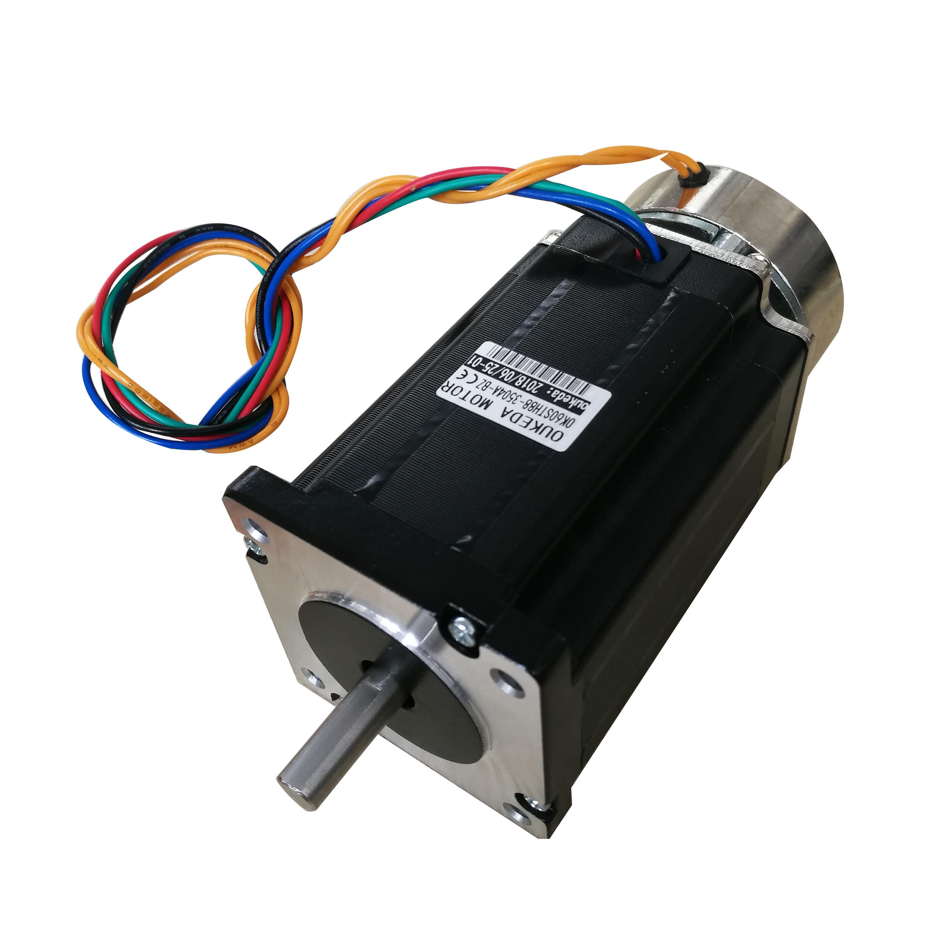 60刹车步进电机 带刹车 制动器 抱闸电机马达 Nema24 刹车电机60