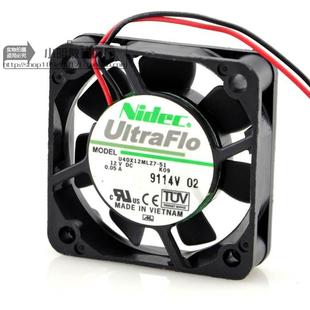 0.05A 12V U40X12MLZ7 孔距3.2CM NIDEC 40x40x10mm风扇 4010