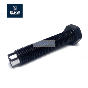 8.8级外六角顶丝全牙固定调节圆柱头机床发黑螺丝螺栓杆M1234560