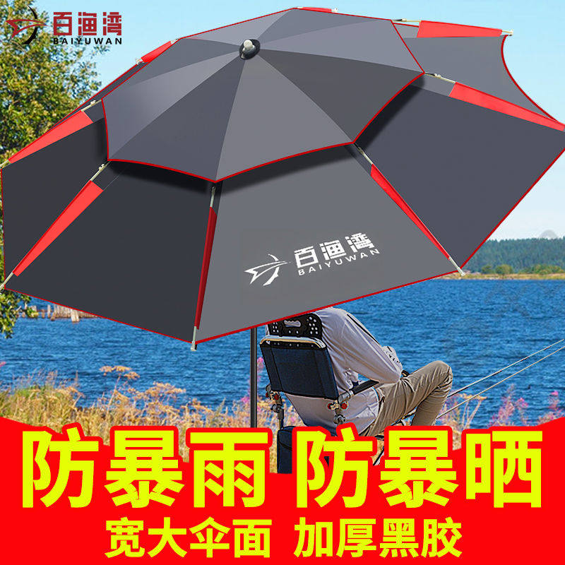 户外钓鱼专用伞遮阳伞钓鱼伞大伞抗风加厚防晒钓伞晴雨两用垂钓伞