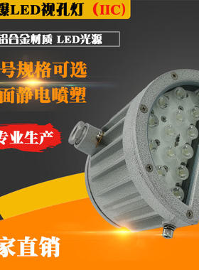 国标LED防爆视孔灯防爆led视孔灯3W探照灯24V10W反应釜视镜大功率