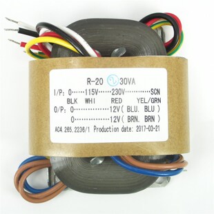 30W R型电源变压器 230V 铜线 R牛 音响变压器 12V2 115