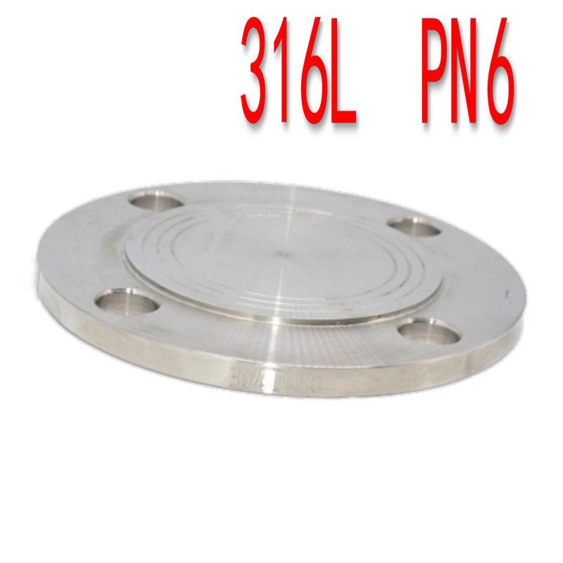 316L不锈钢法兰盖PN6/盲板法兰6公斤压力法兰盖板封头DN40 50 65