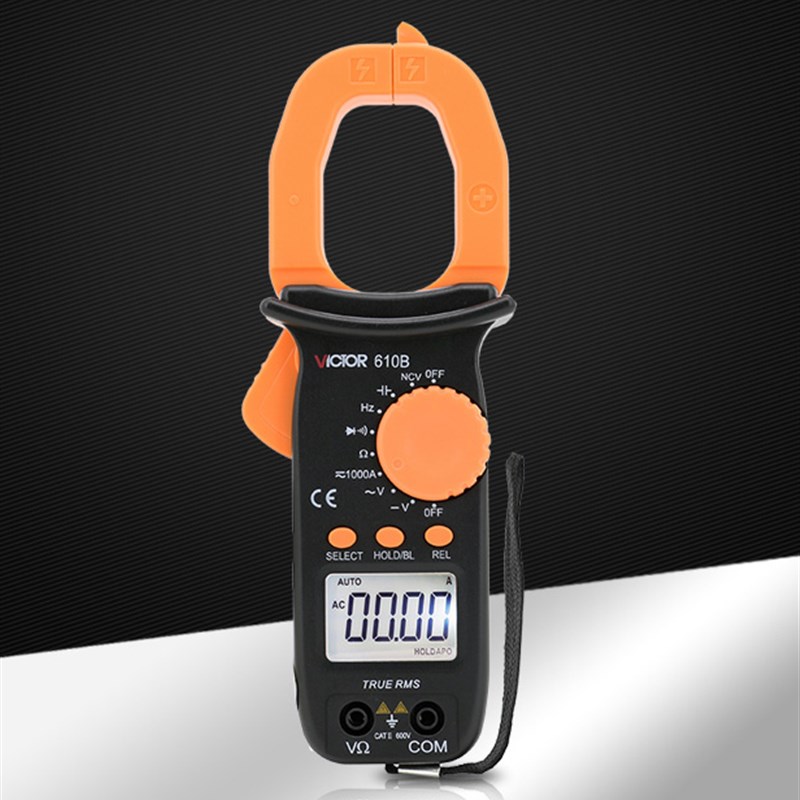 胜利VC610B数字钳形万用表 交直流电压电流电阻电容频率NCVC610C