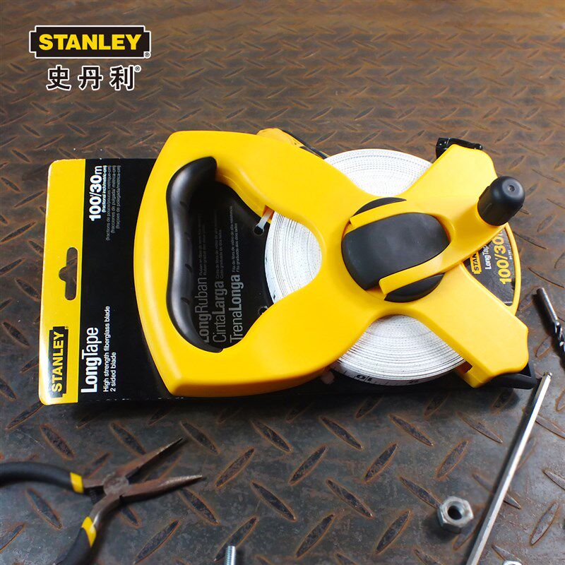 STANLEY/史丹利盘式玻璃纤维公英制长卷尺 34-794-20 60米