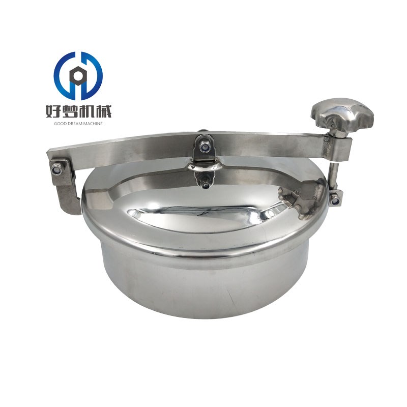 卫生级人孔盖不锈钢手孔快开人孔304压条人孔YAB人孔 常压人孔