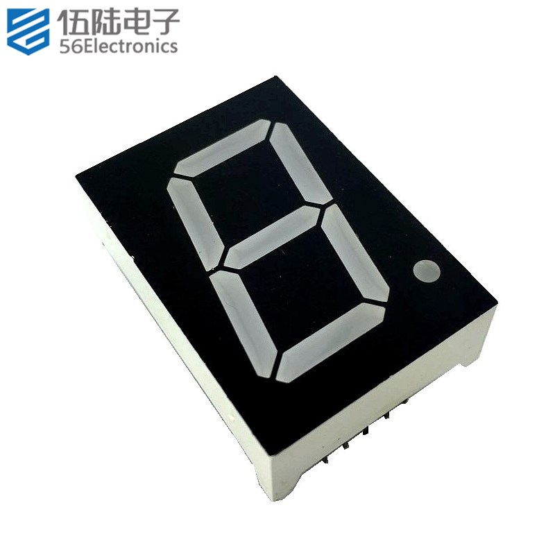 1英寸LED数码管 24x34mm 共阳 10016 高亮 红/绿/蓝/橙色 1位10脚