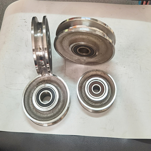 凹槽滑轮电力起重滑车钢轮滑轮饼U型槽轮铁轮纯钢滑车电力滑轮子