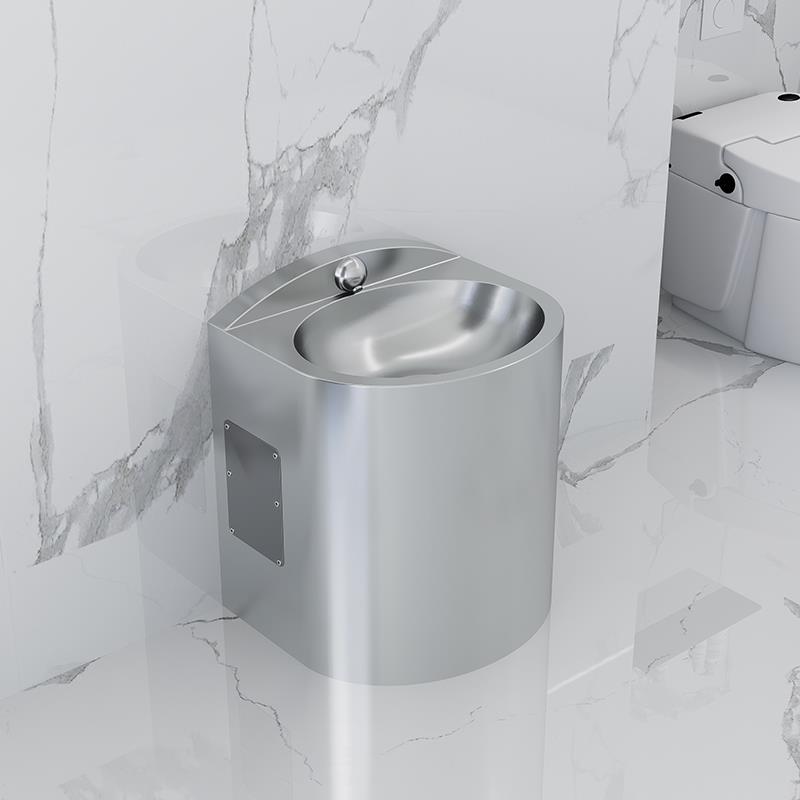 监狱看守所洗手盆不锈钢洗手盆落地式洗手盆柱式洗手盆无拘束仓单