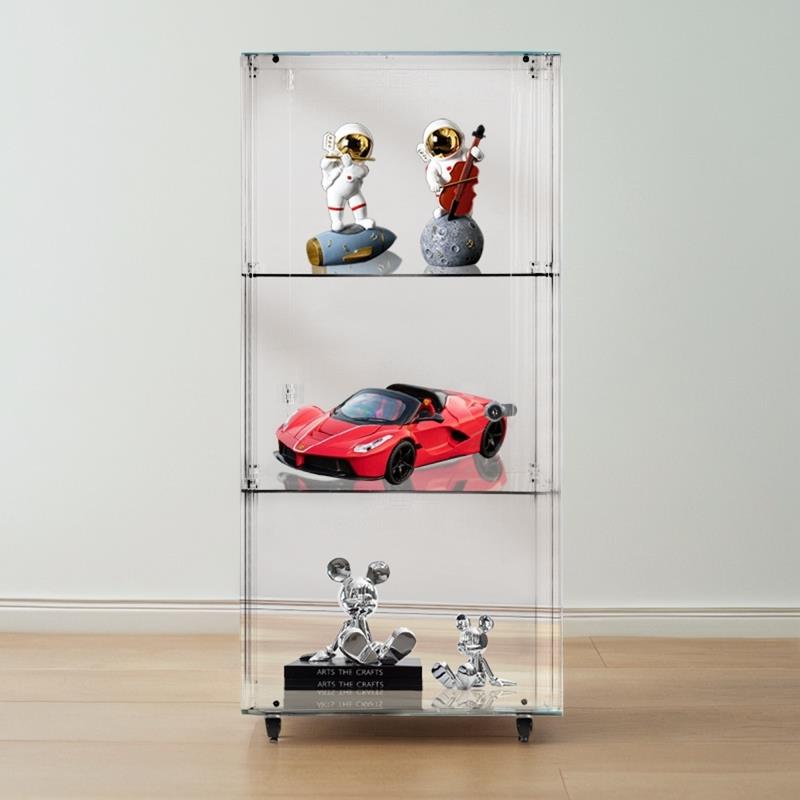 高透亚克力展示柜积木手办珠宝包包移动透明有机玻璃收纳柜可定制