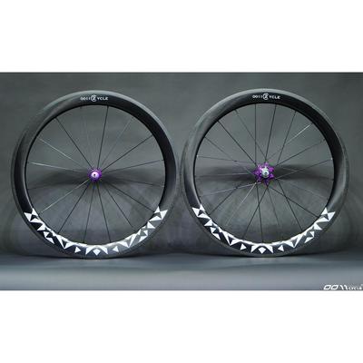 0011cycle轮组24款R2圈刹钢条碳条碳纤维公路车轮组超轻真空车圈