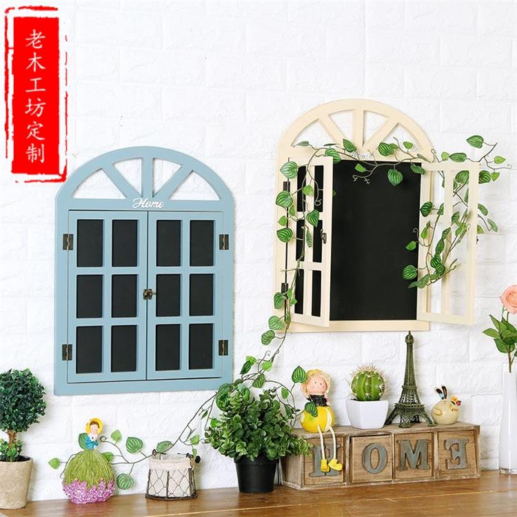定制地中海拱形窗户实木窗户室内窗户欧式装饰窗手工实木厨房窗42