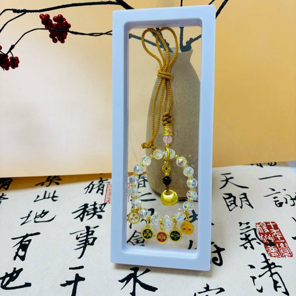 中国风古玩首饰收纳袋礼盒钥匙手机挂件佛珠手链手串包装袋