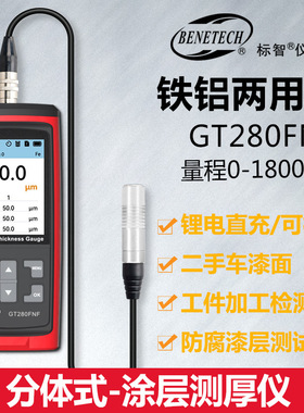 BENETECH标智GT280FNF涂层测厚仪微米漆面检测镀层汽车油漆膜厚仪
