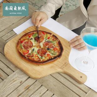 木质披萨盘8 12寸披萨托盘木盘托烘焙面包板切牛排披萨板托盘