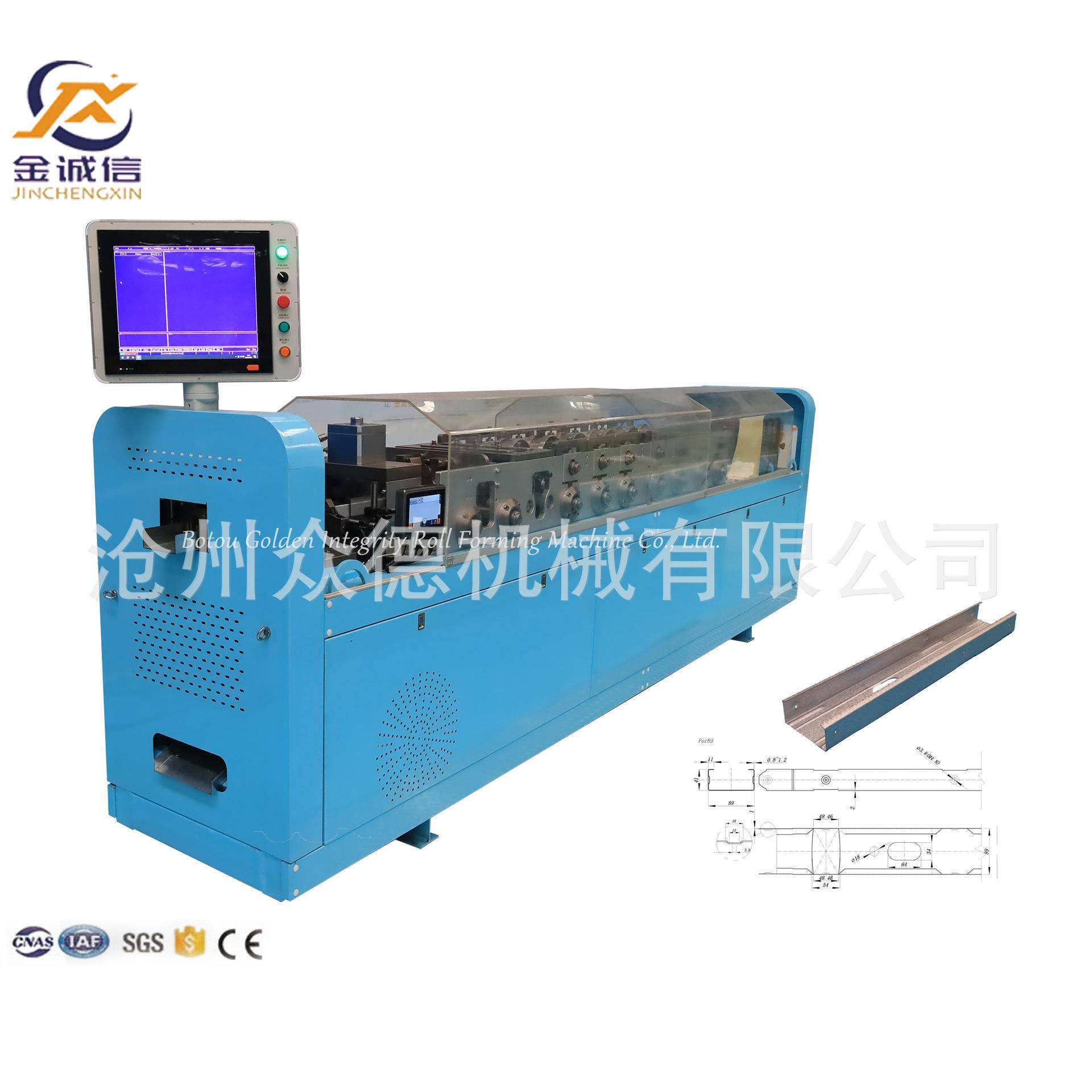 厂家供应轻钢别墅成型设备龙骨机冷弯机几型钢屋顶龙骨机械轻钢