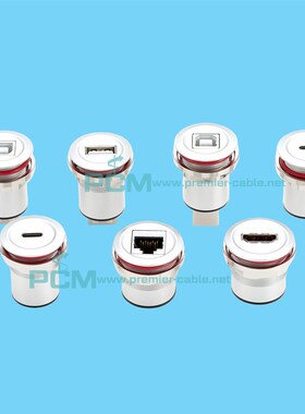 金属网口转接头MSDD90325网线对接头USB母座TYPEC连接器HDM以太网