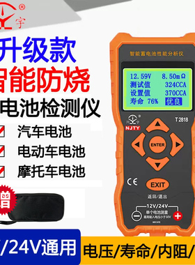 天宇T2818汽车蓄电池检测仪高精度12V24V电动车电瓶寿命容量内阻