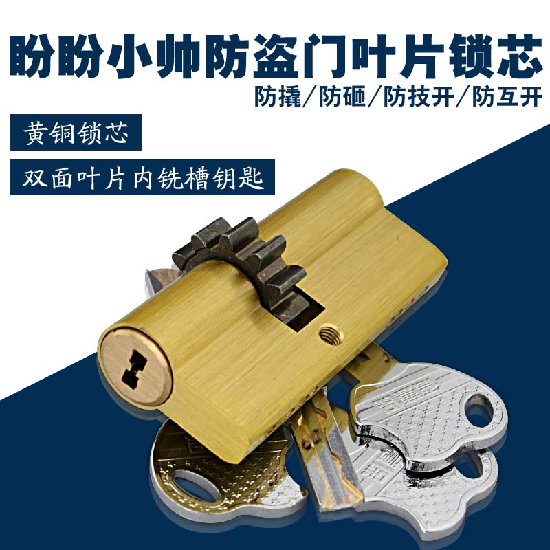 老式防盗门锁芯叶片小帅锁芯超B级C级大门锁芯齿轮锁具家用